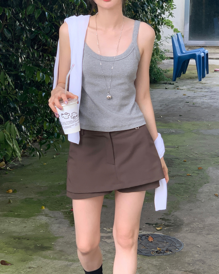 透膚V領寬鬆針織上衣