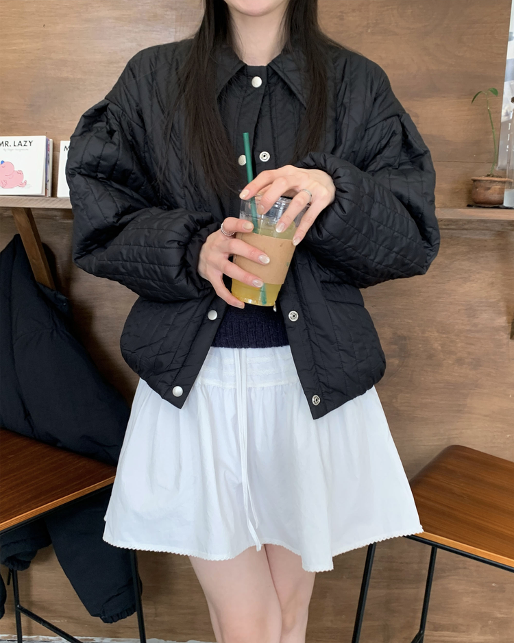 壓褶層次垂帶短裙