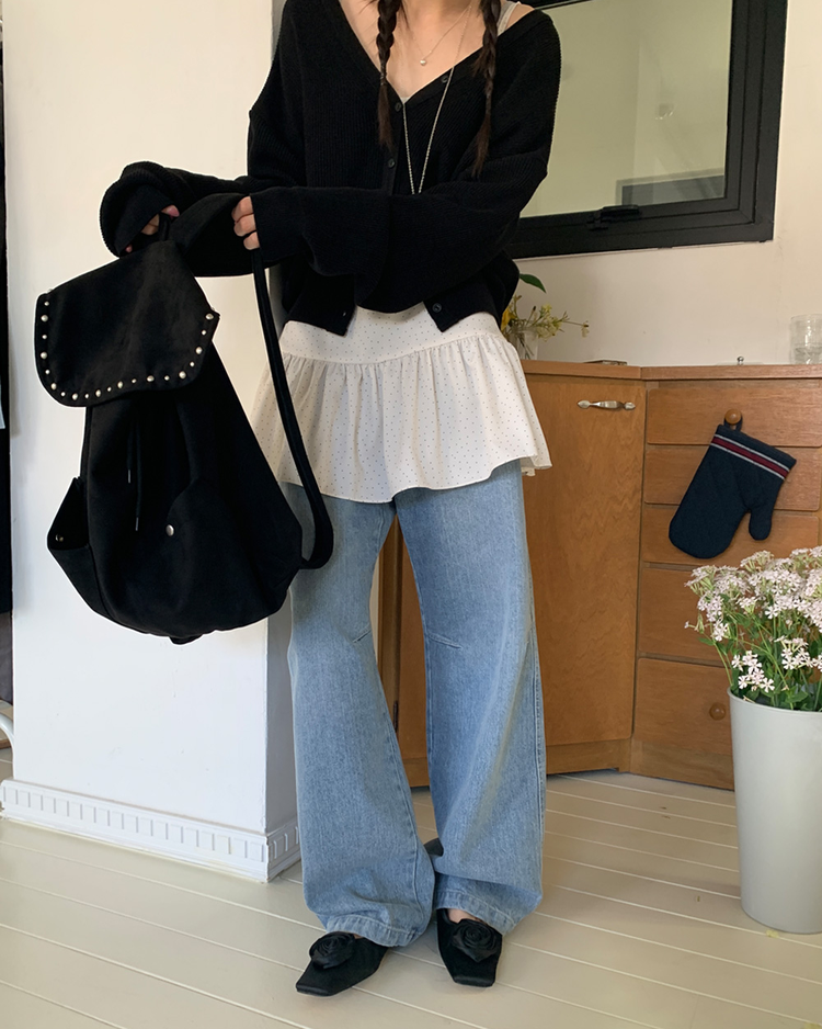 蛋糕邊下擺造型上衣
