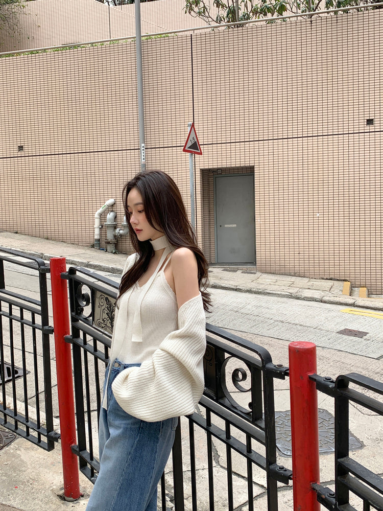(現)高質花邊細節三件式套裝