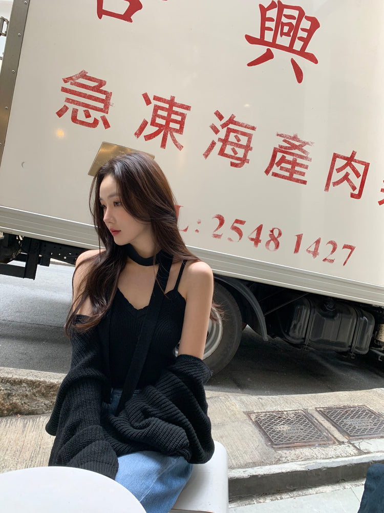 (現)高質花邊細節三件式套裝