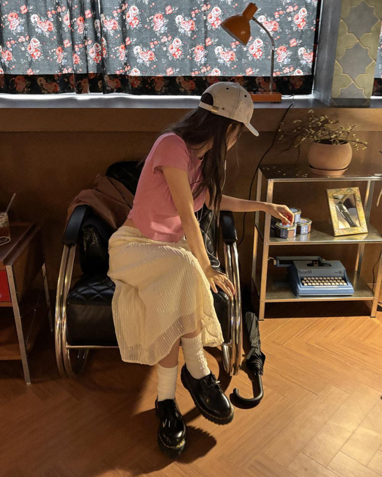 基礎修腰弧下擺上衣