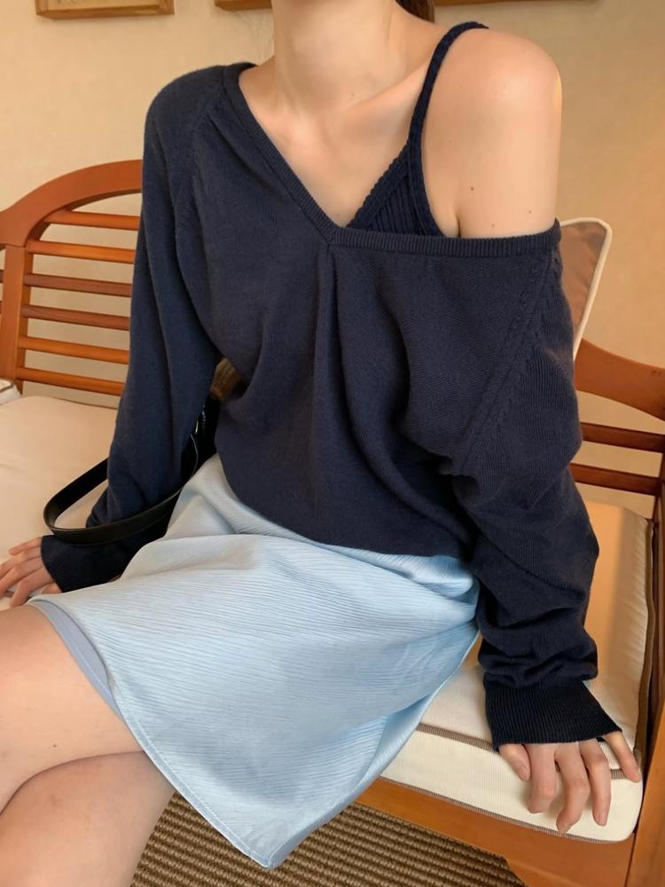 霧光澤紋理短裙