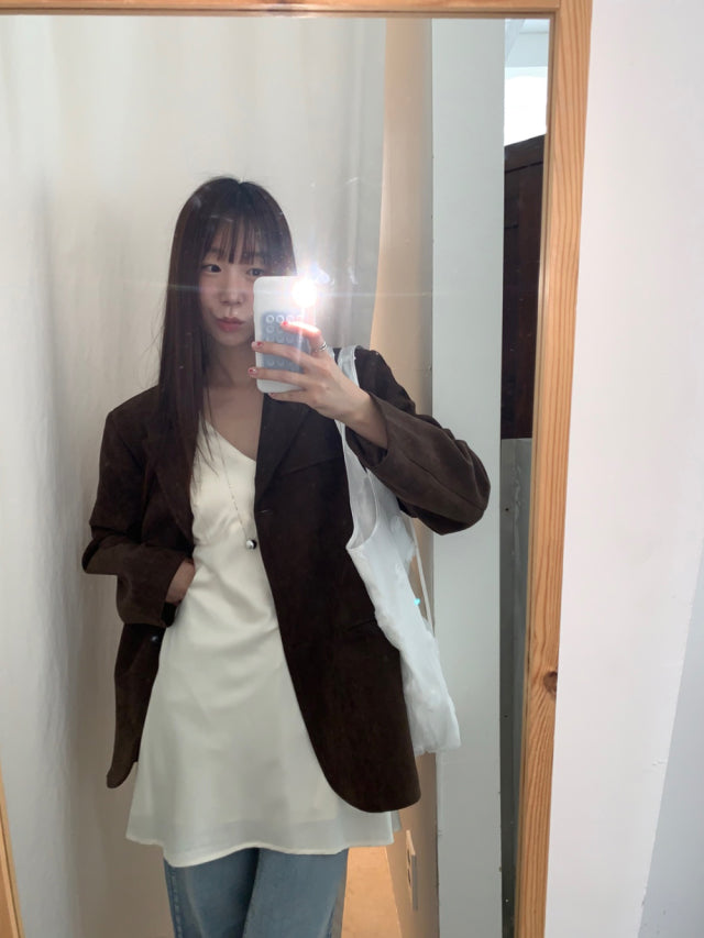 基礎麂皮質感西外