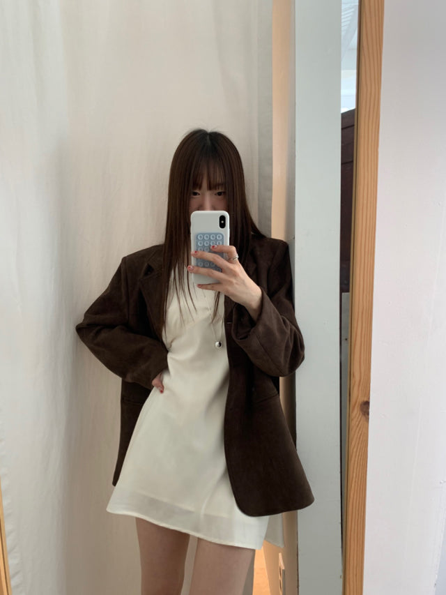 基礎麂皮質感西外