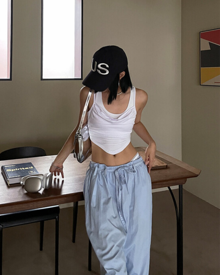 (現)美背垂領綁帶背心