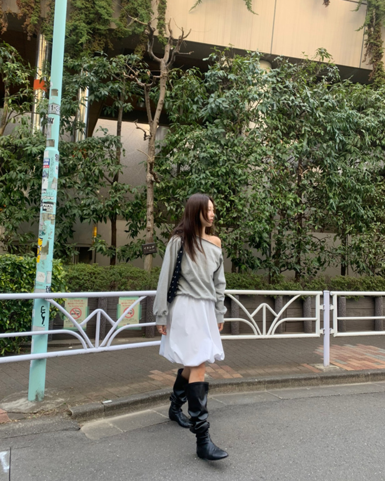 美肩不修邊細節衛衣