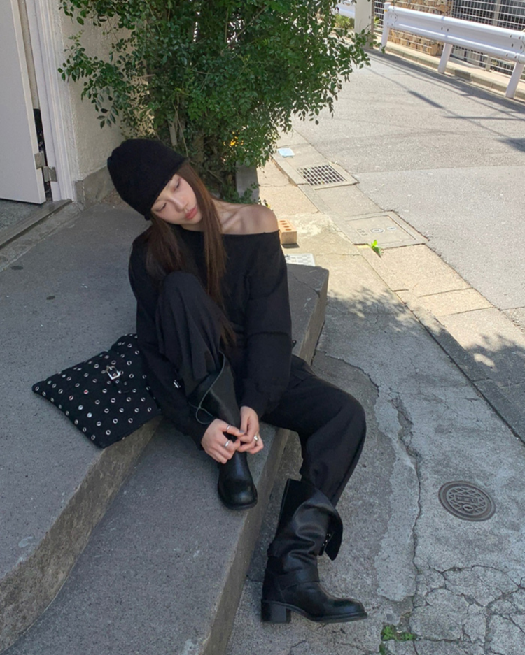 美肩不修邊細節衛衣