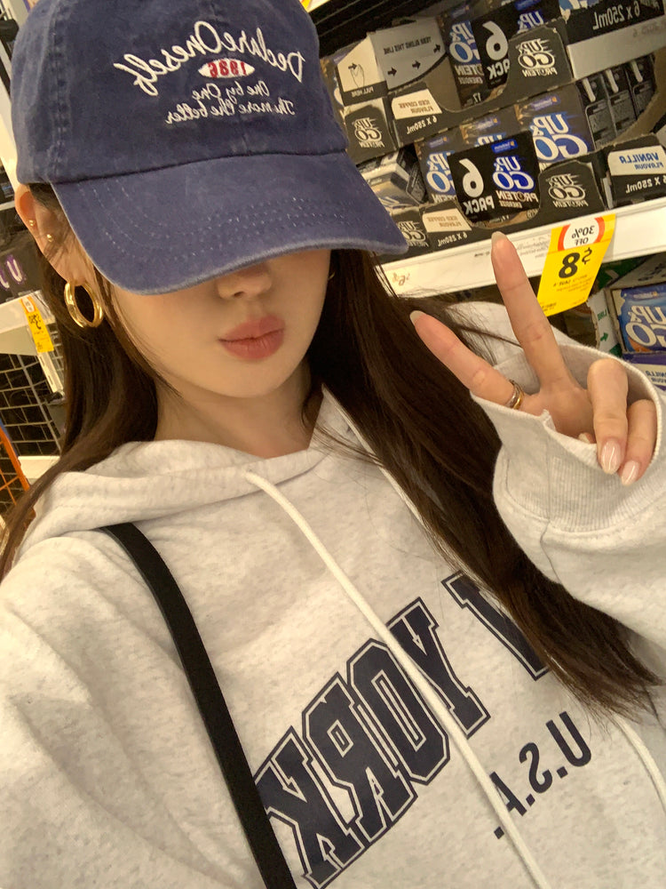 高質NEWYORK連帽衛衣