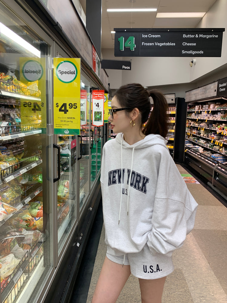 高質NEWYORK連帽衛衣