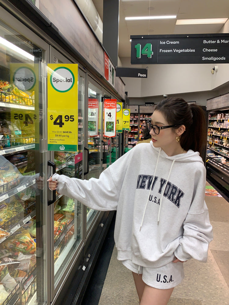 高質NEWYORK連帽衛衣