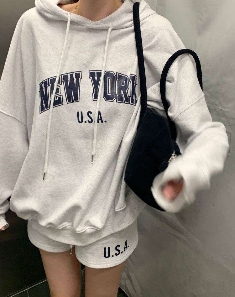 高質NEWYORK連帽衛衣