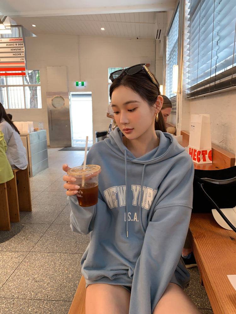 高質NEWYORK連帽衛衣