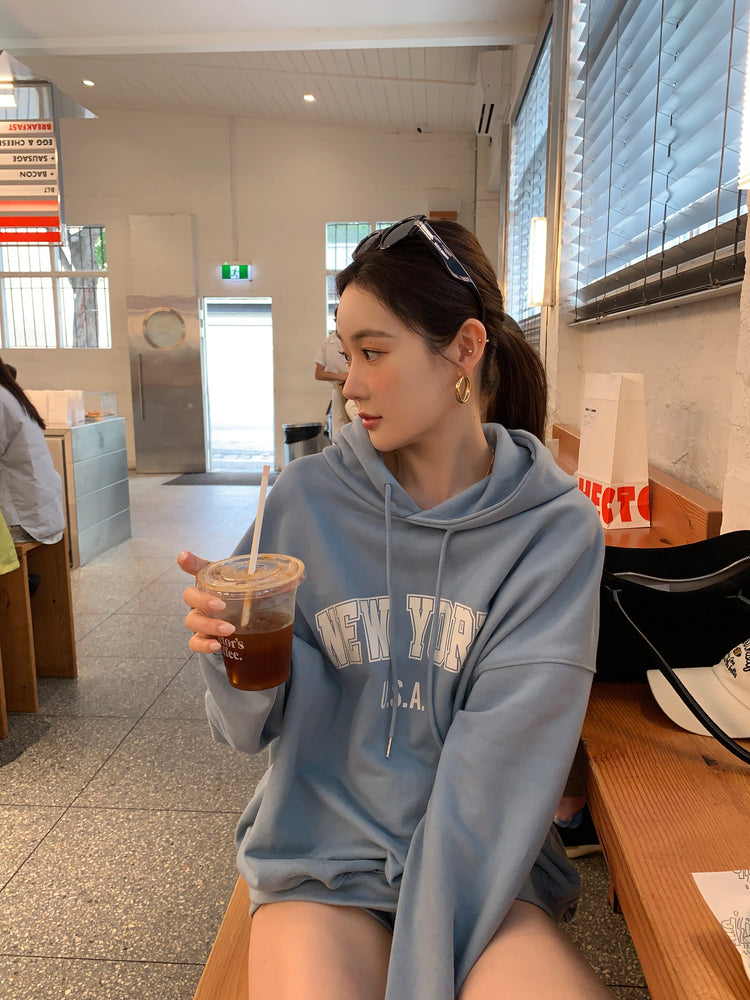 高質NEWYORK連帽衛衣