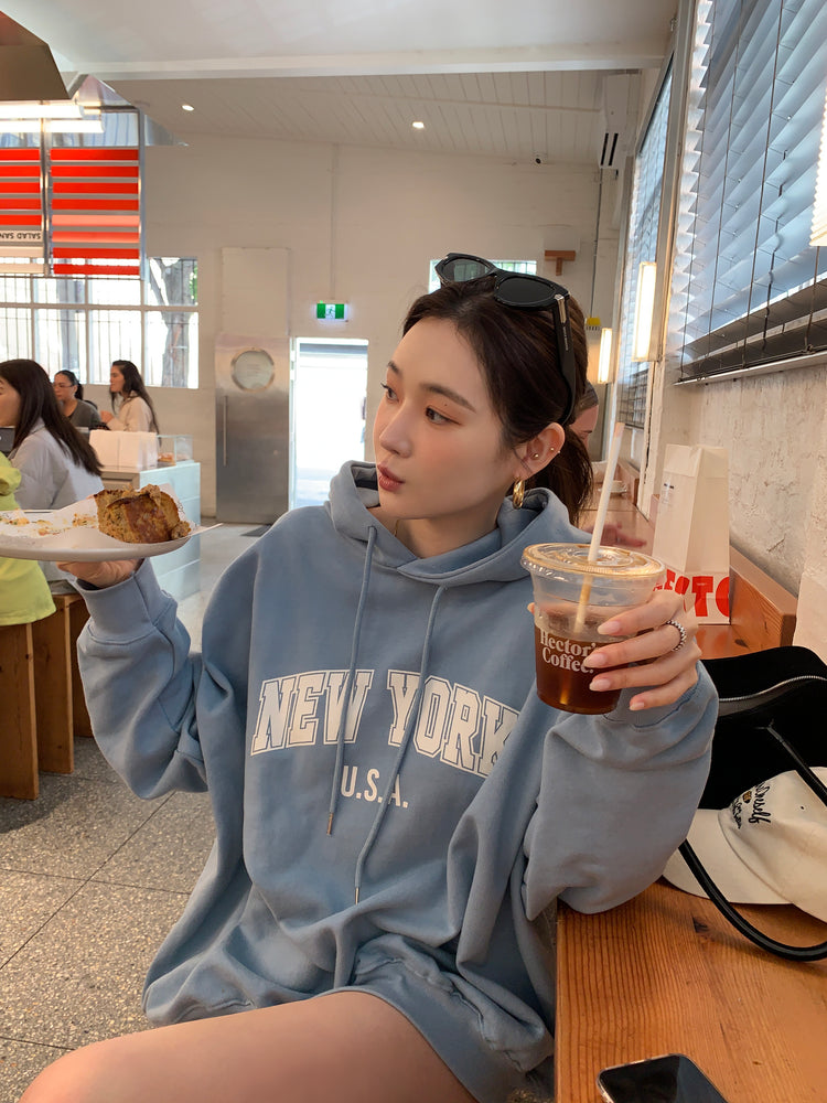 高質NEWYORK連帽衛衣