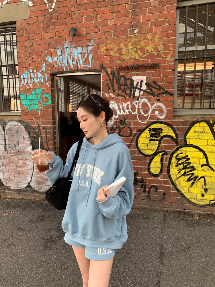 高質NEWYORK連帽衛衣