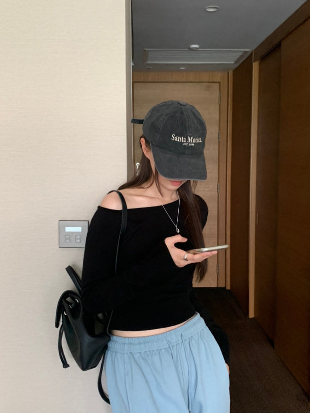 (現)高質前側壓線細節棉褲