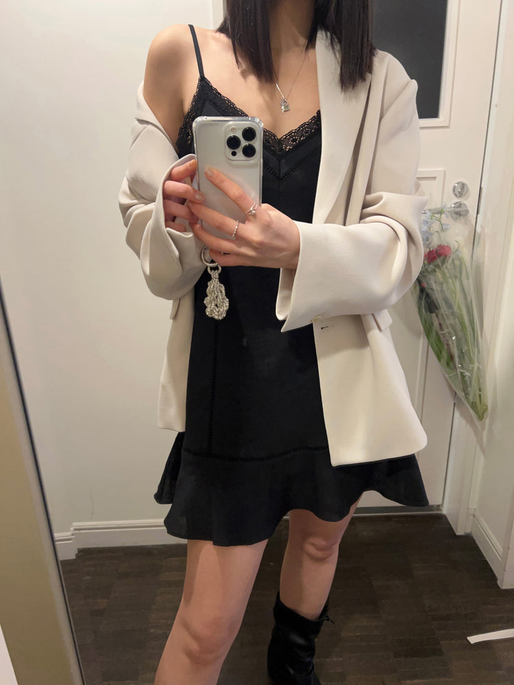 高質蕾絲細節修身連身裙