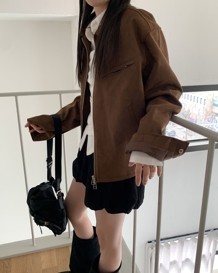輕薄尼龍質感泡泡裙褲