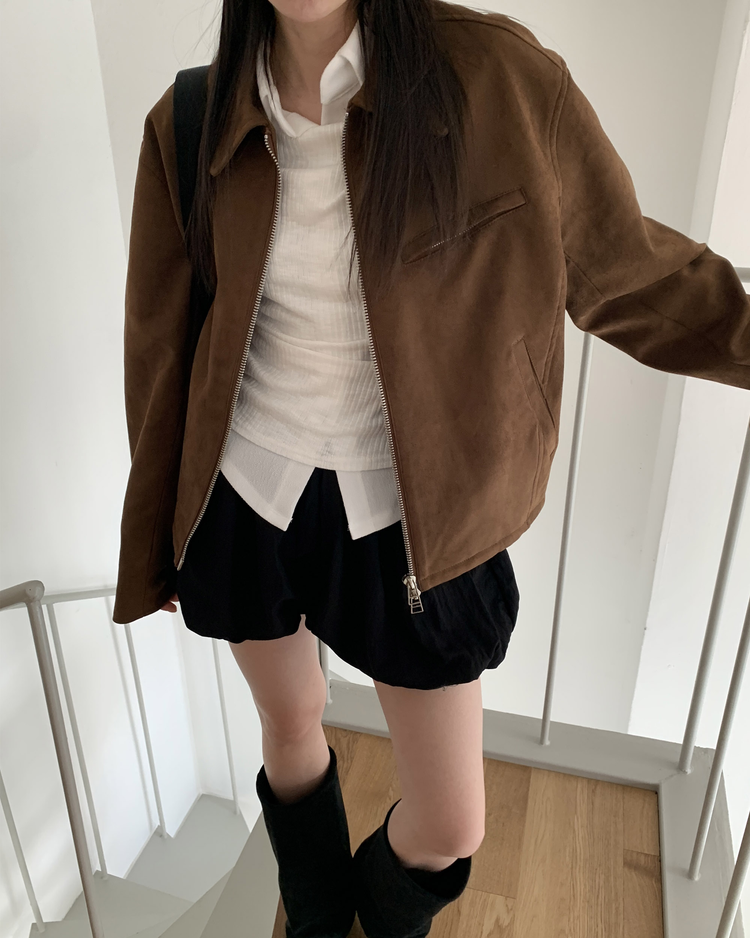 輕薄尼龍質感泡泡裙褲