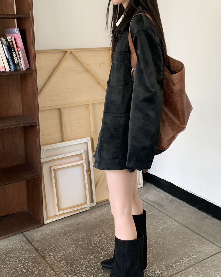 輕薄尼龍質感泡泡裙褲