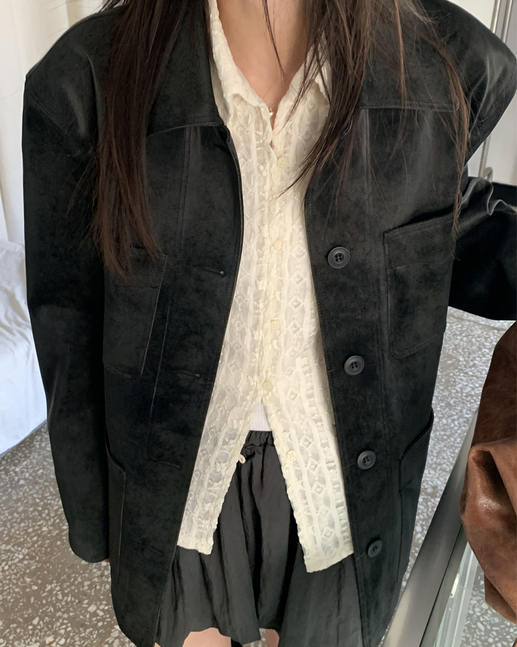 輕薄尼龍質感泡泡裙褲