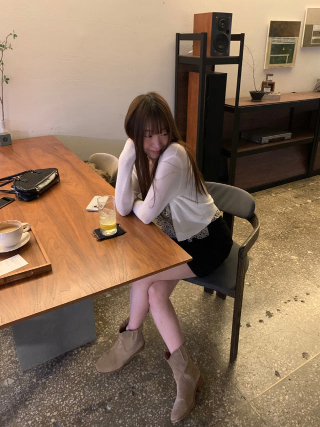豹紋層次感圍巾上衣套裝