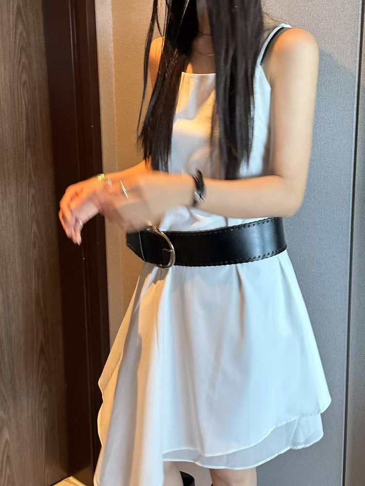 層次感不規則細節連身裙