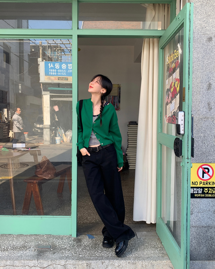 基礎低腰顯瘦直褲