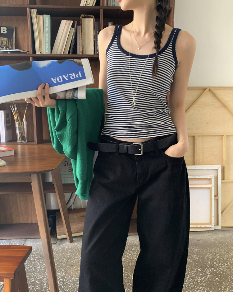 基礎低腰顯瘦直褲