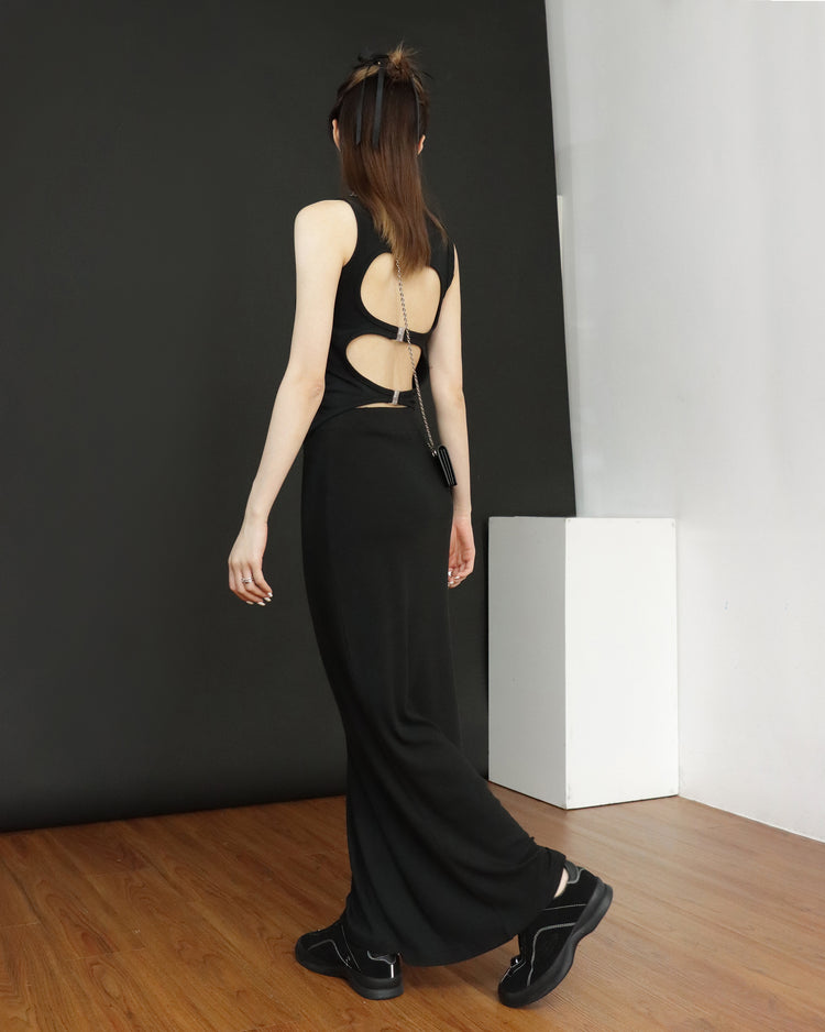 (現)美背縷空扣細節背心