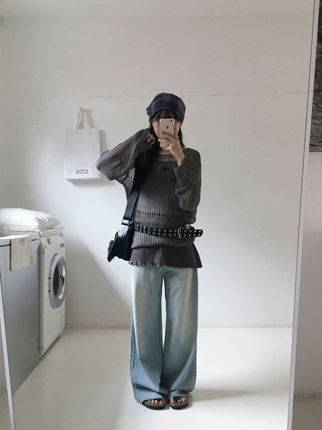 微透格紋三角巾