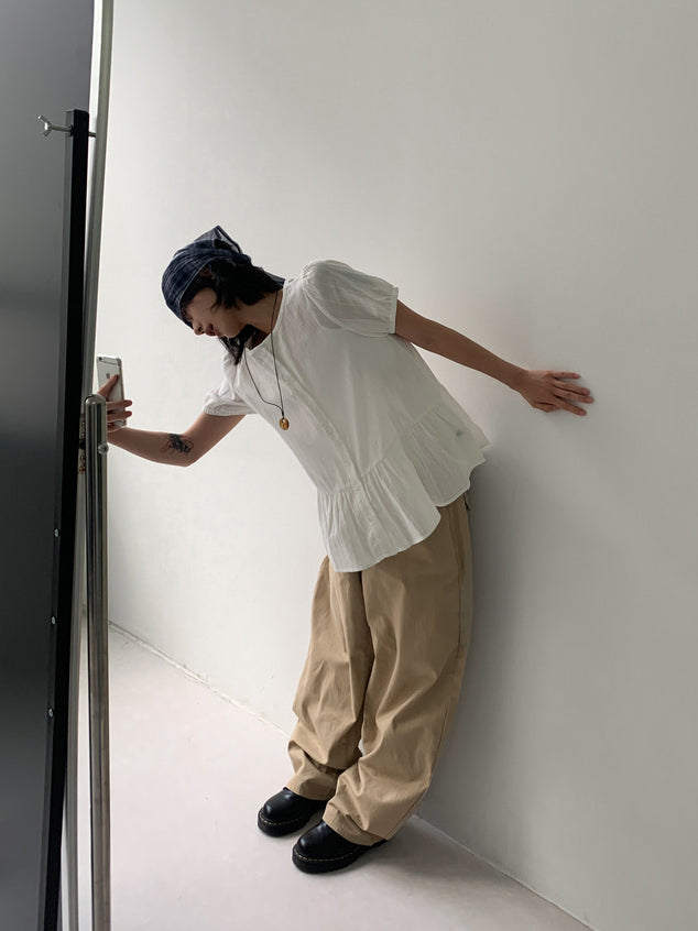 微透格紋三角巾