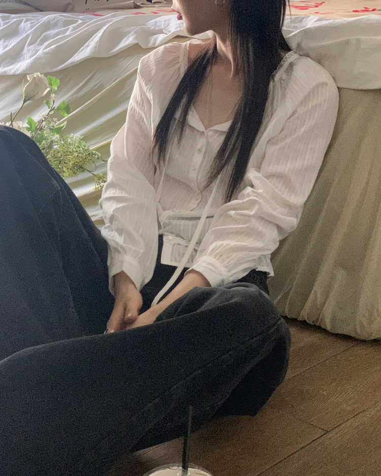基礎側壓線細節牛仔闊褲