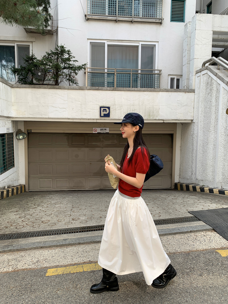 V領修腰針織上衣