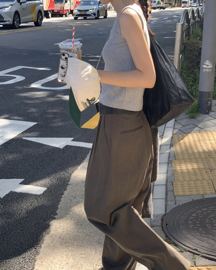 高質紋理雙壓褶西褲