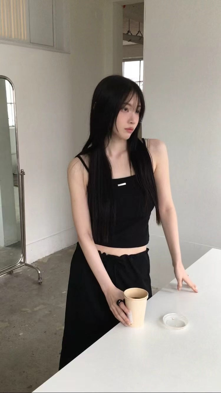 細帶金屬扣細節背心