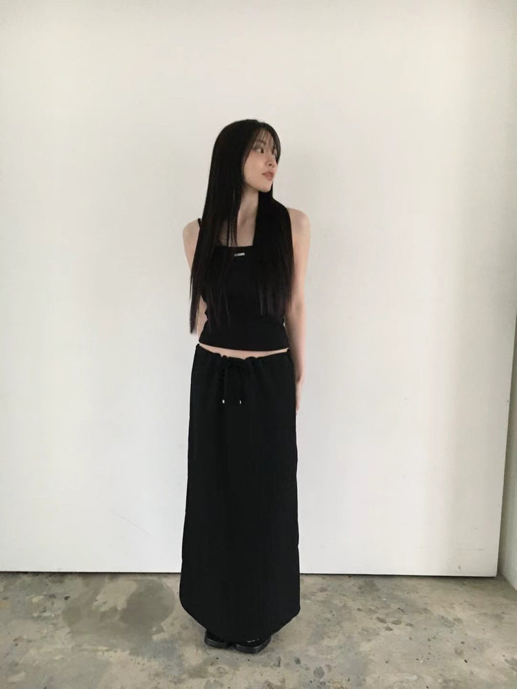 細帶金屬扣細節背心