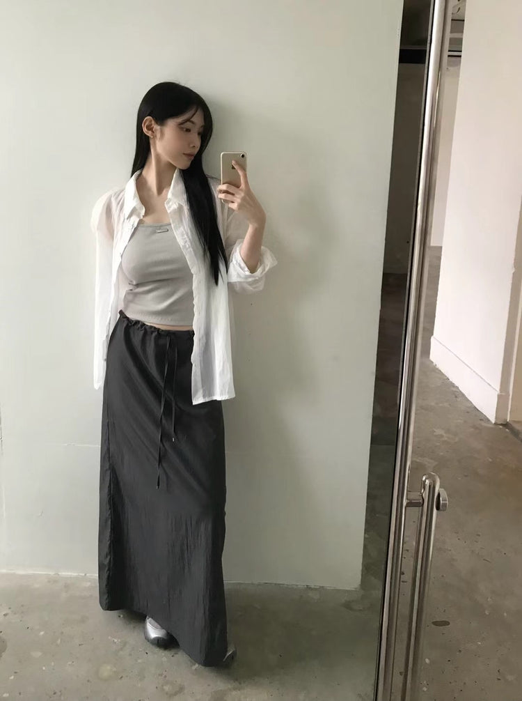 細帶金屬扣細節背心