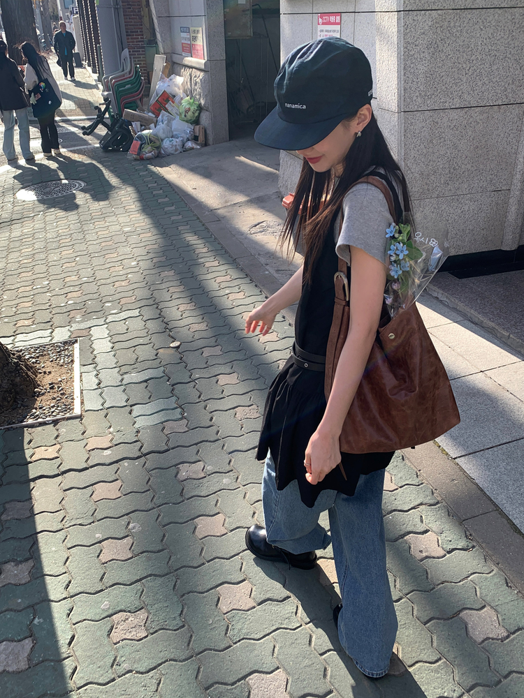 美背抓皺綁帶細節連身裙