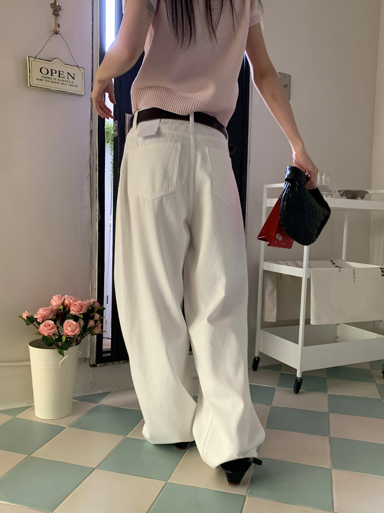 美色翻領修腰針織上衣
