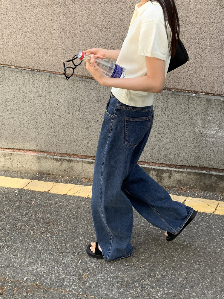 美色翻領修腰針織上衣