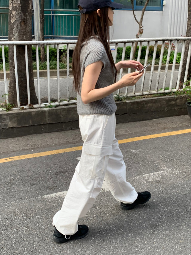 微透膚美肩細節針織上衣