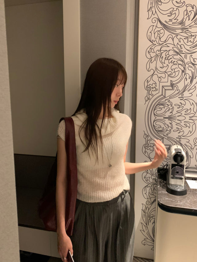 微透膚美肩細節針織上衣
