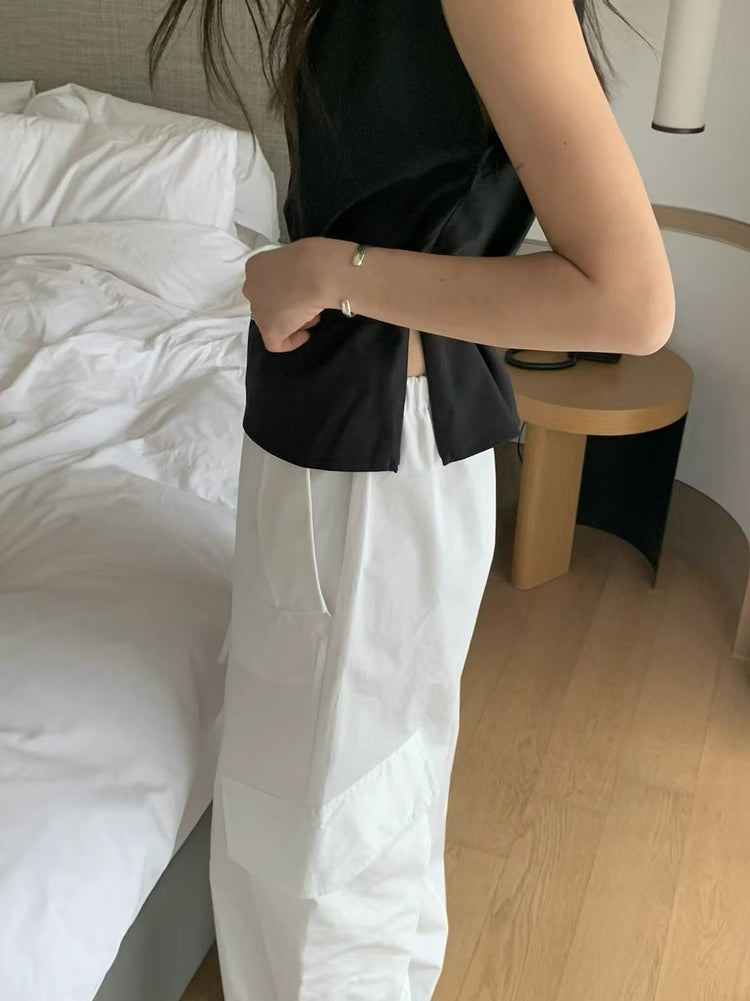 美肩腰帶細節上衣