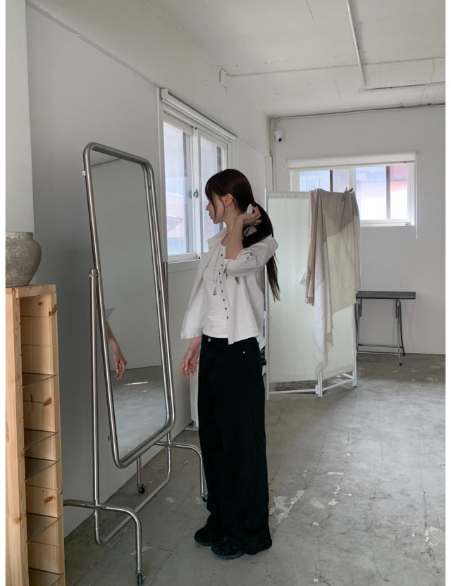 高質親膚金屬扣細節背心