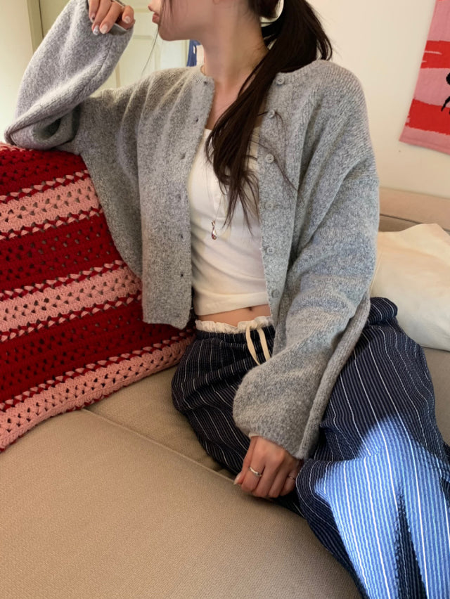 花邊撞色細節休閒直褲