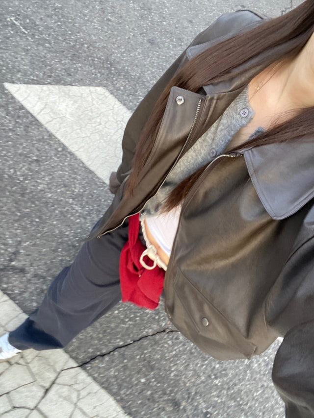 花邊撞色細節休閒直褲