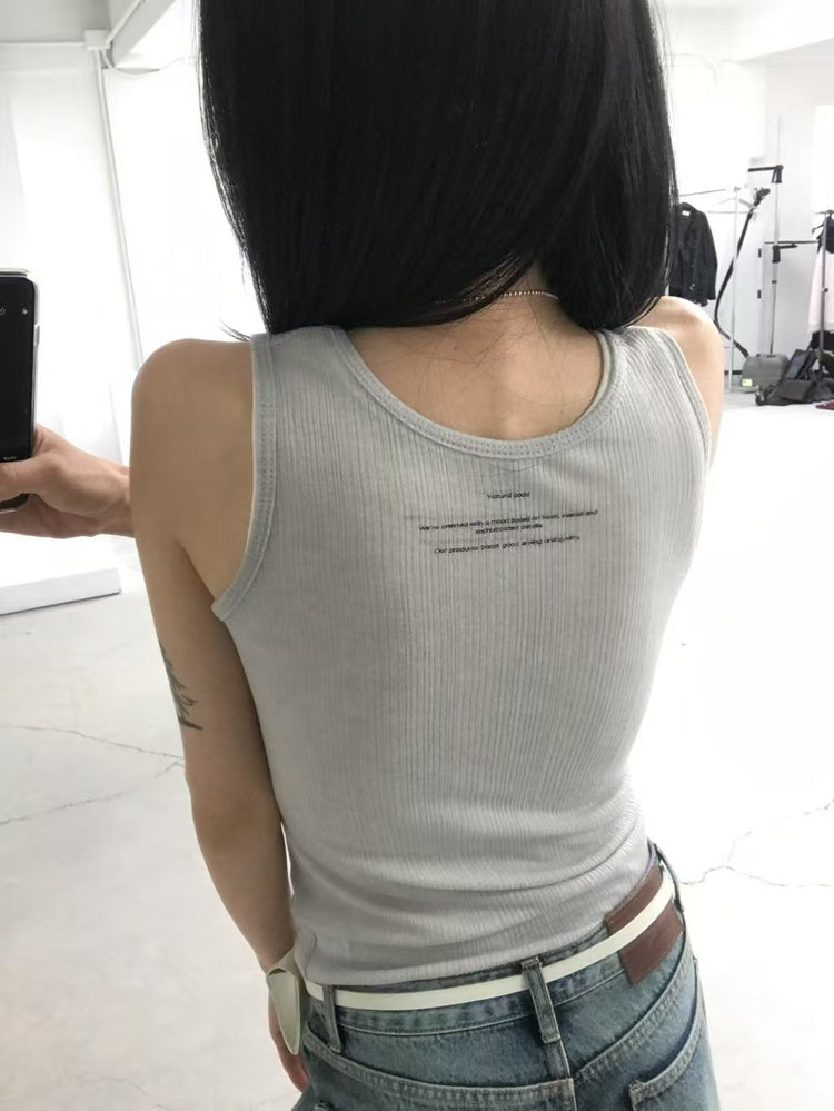 天絲透膚背段落細節背心