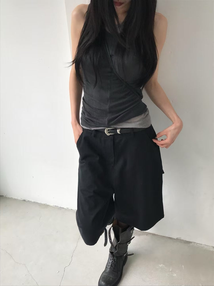 天絲透膚背段落細節背心
